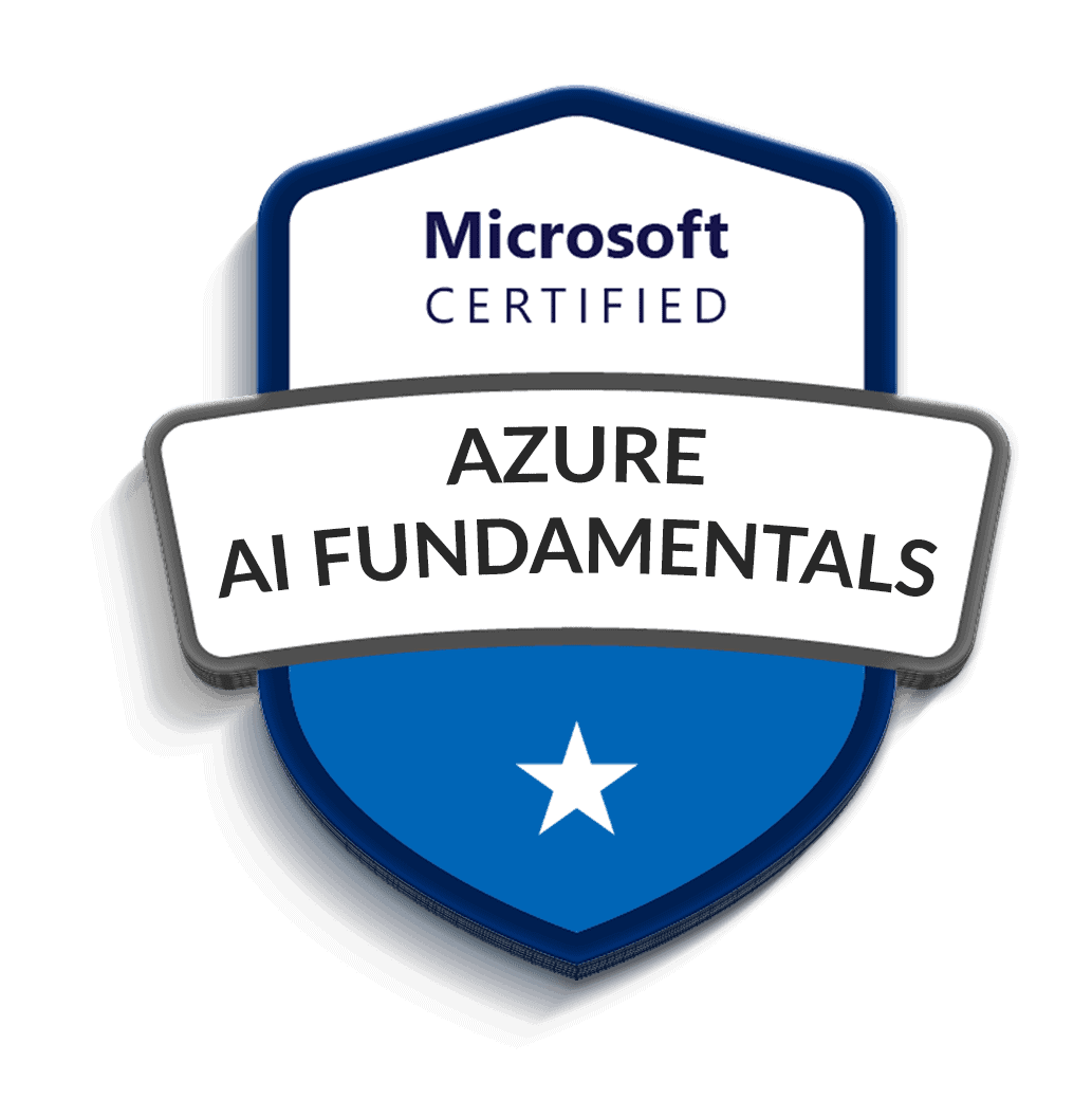 Microsoft Certified: Azure AI Fundamentals badge