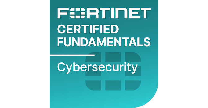 Fortinet Certified Fundamentals Cybersecurity badge